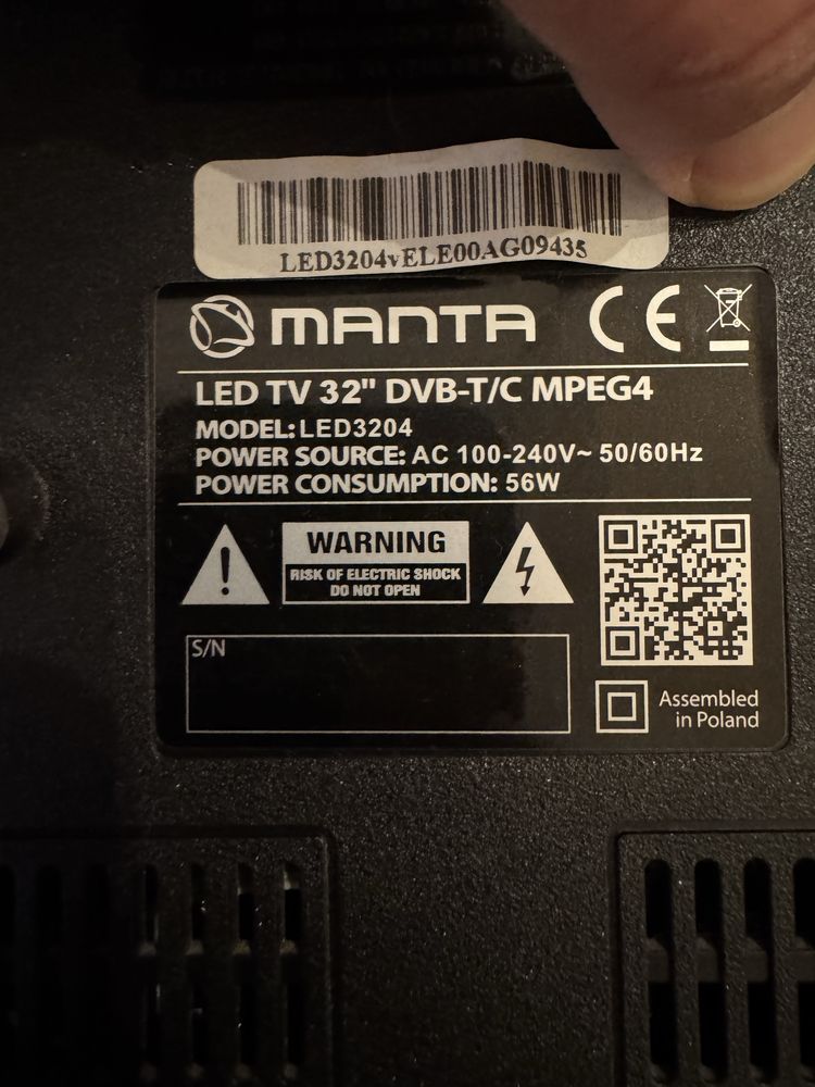 Telewizor Manta LED3204 - 32 cale