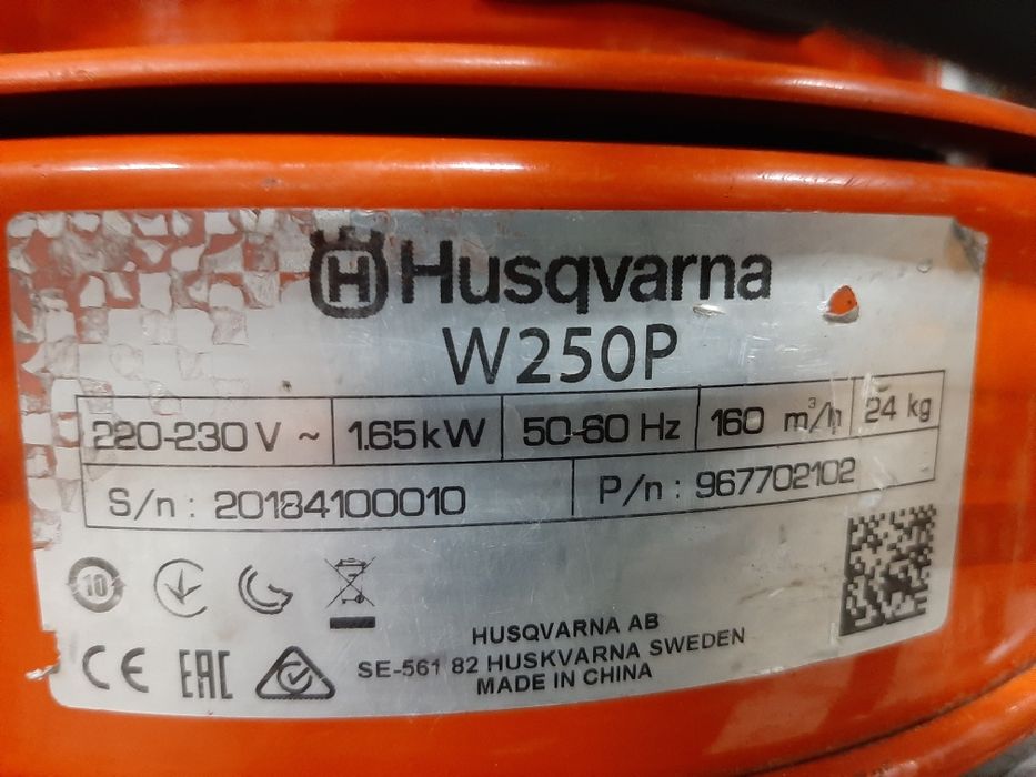 Odkurzacz do wody szlamu ścieru HUSQVARNA W250p pompa do opróżniania