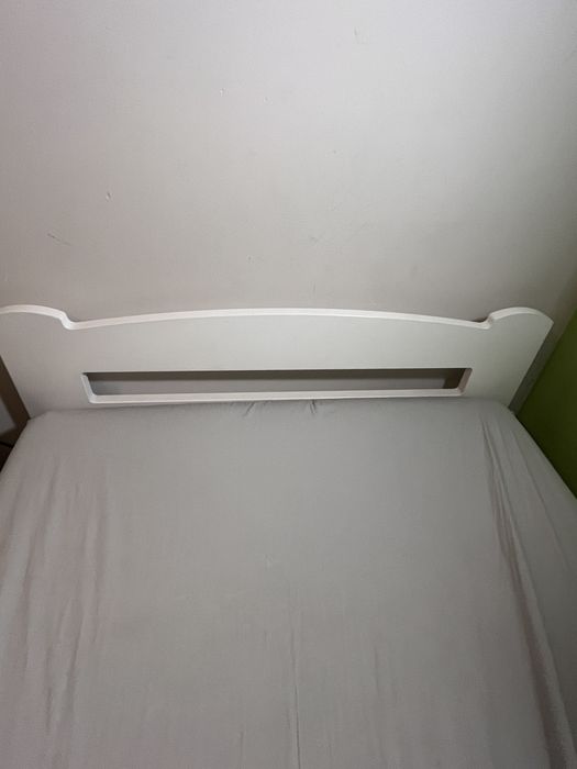 Łóżko drewniane białe 90x200