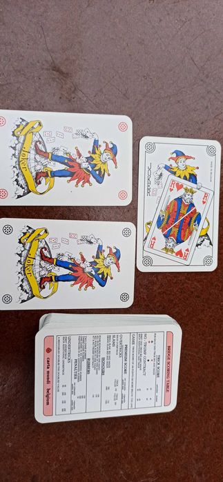 Игральные карты покер, бридж,дурак 3 джокера, 54+1 карты пр-во Бельгия