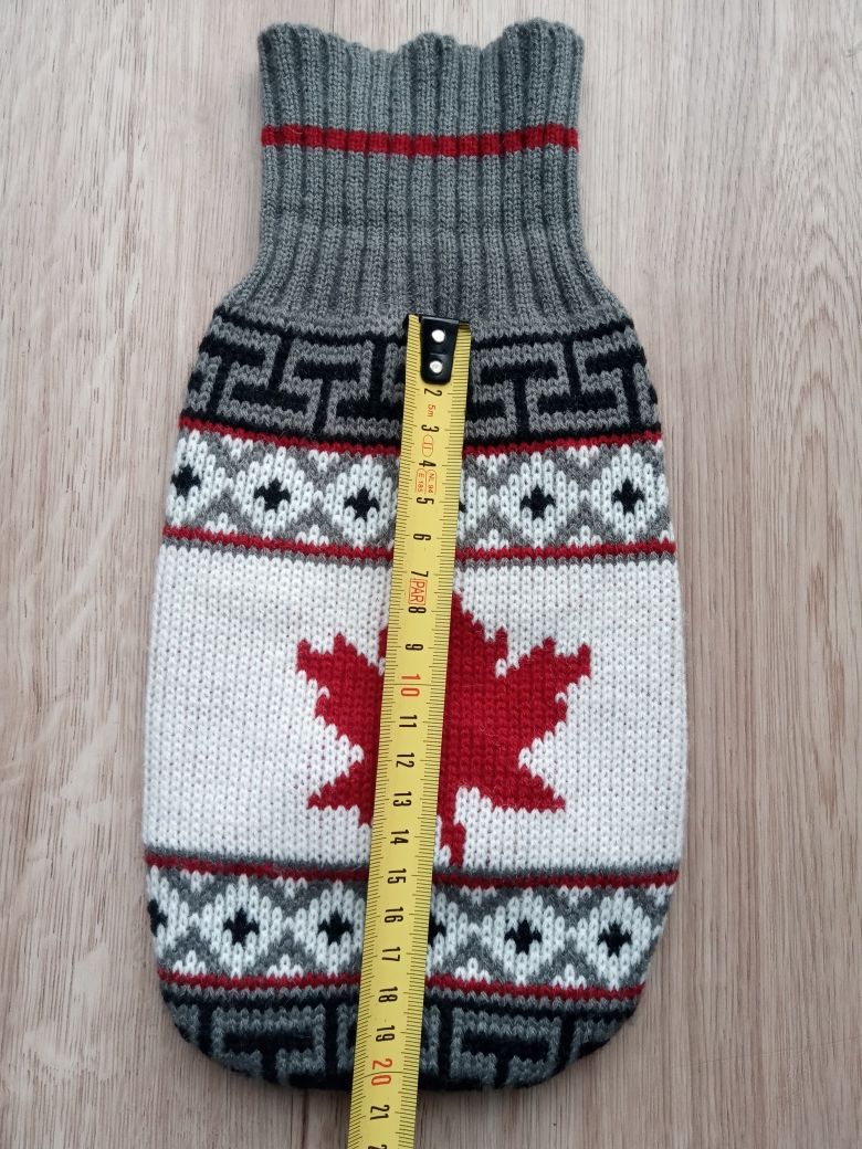 Sweterek dla pieska kotka 29 cm z liściem
