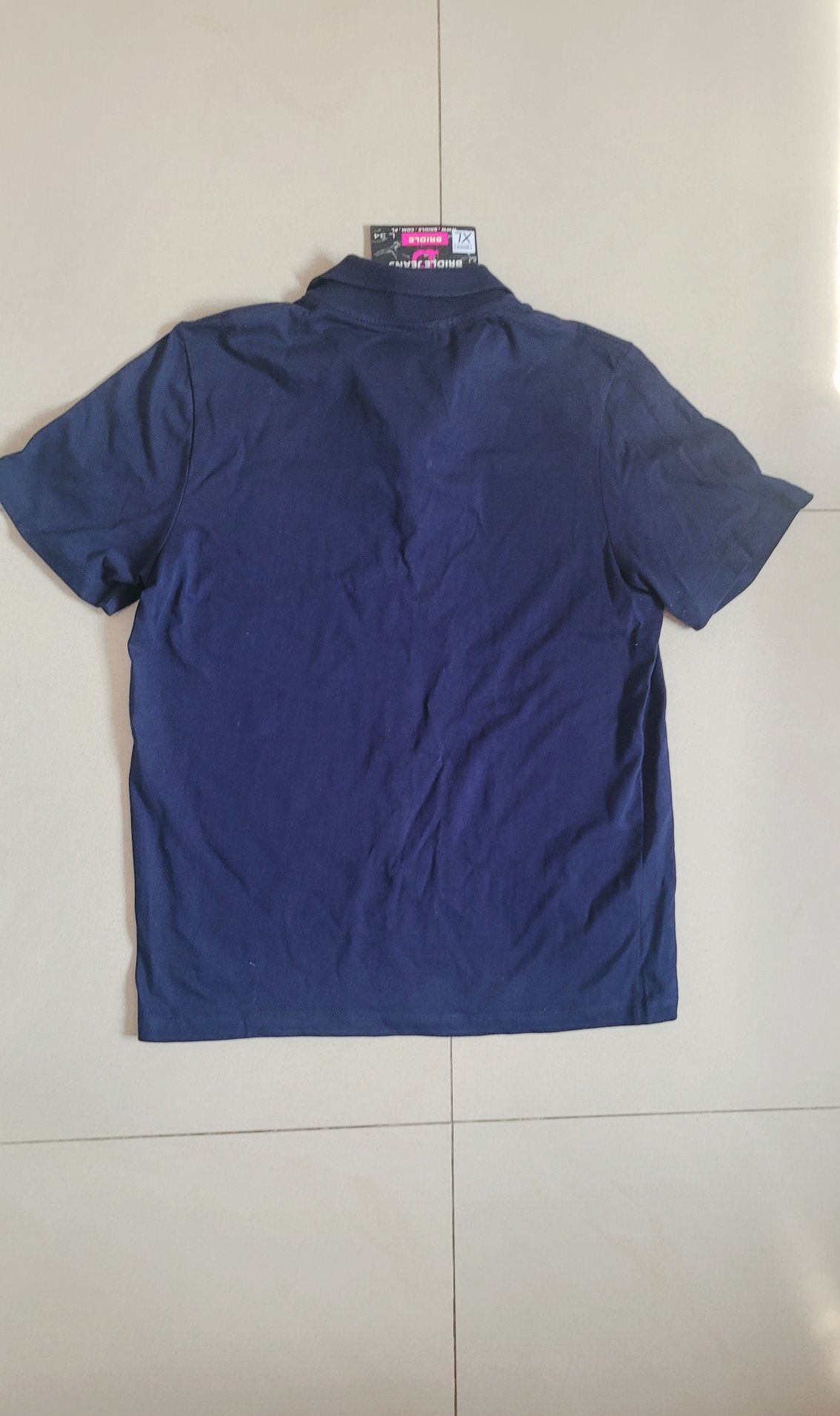 Nowa koszulka XL męska polo 100% bawełna granatowa