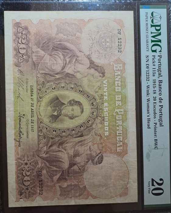 Nota 20 escudos 1917