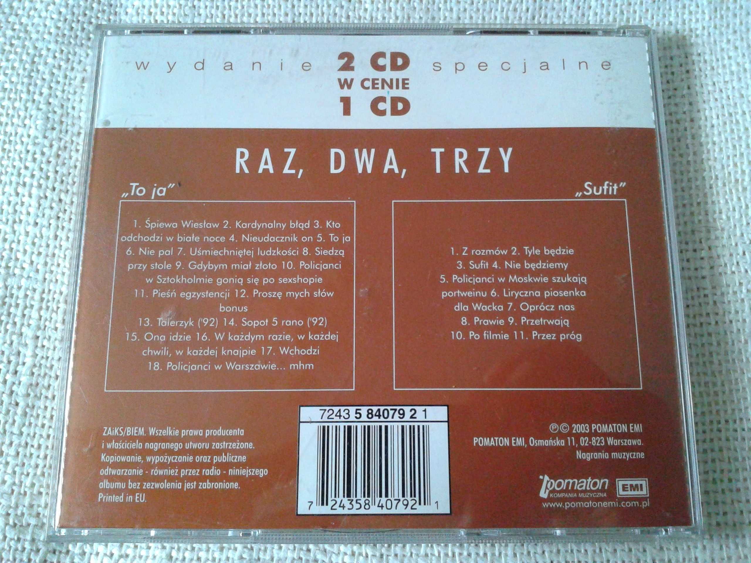 Raz, Dwa, Trzy - To ja + Sufit   2CD