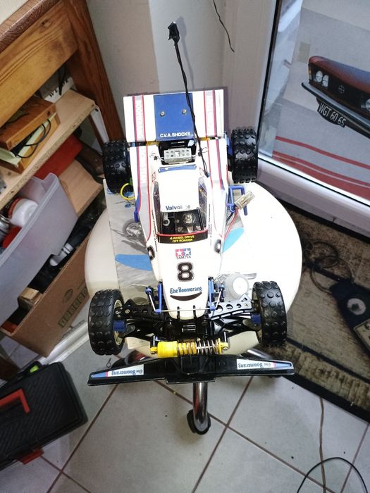 Zdalnie sterowany tamiya rc boomerang z lat 80