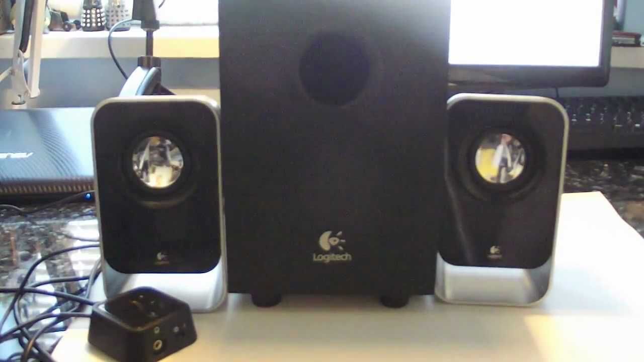 Colunas e Subwoofer Logitech 2.1 em excelente estado