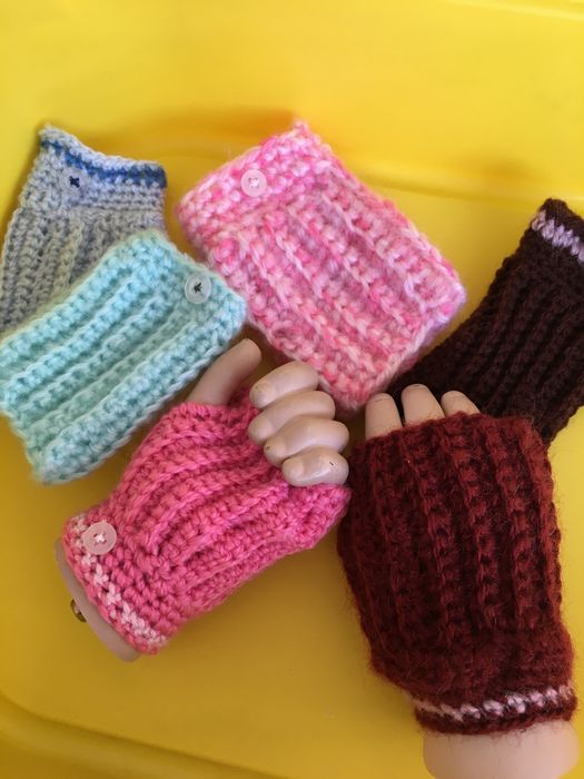 Luvas para crianca e para adultos, sem dedos