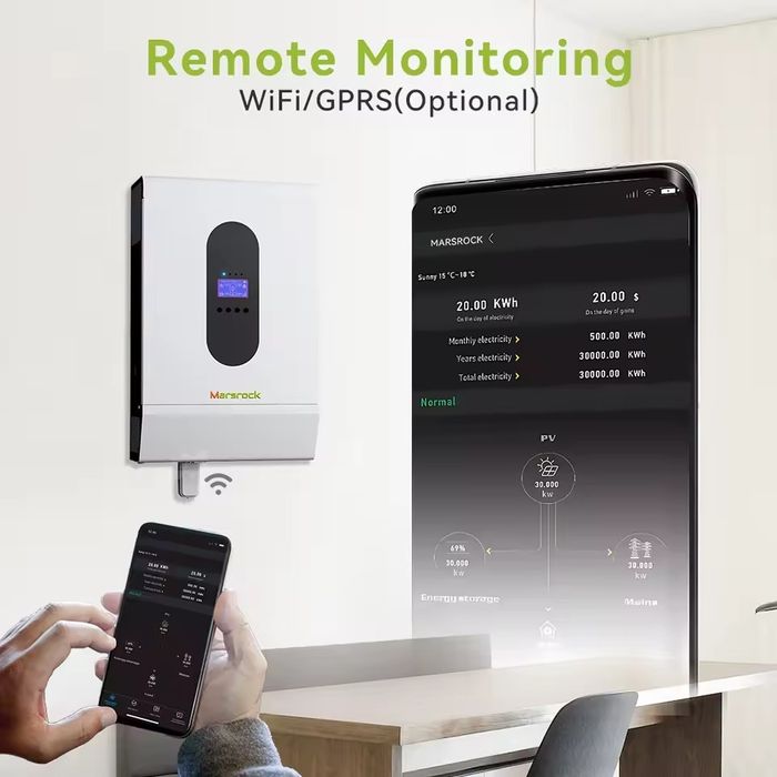 Інвертор LVFU  5kw wifi гібрид