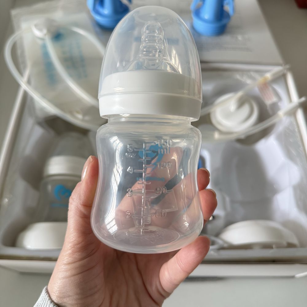 Портативний, подвійний, електричний молоковідсмоктувач Bellababy