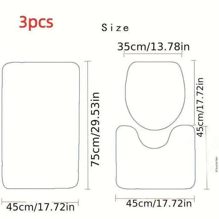 Комплект ковриков для ванной и туалетной комнат, новый, в упаковке