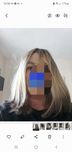 Blond ciemne refleksy grzywka.