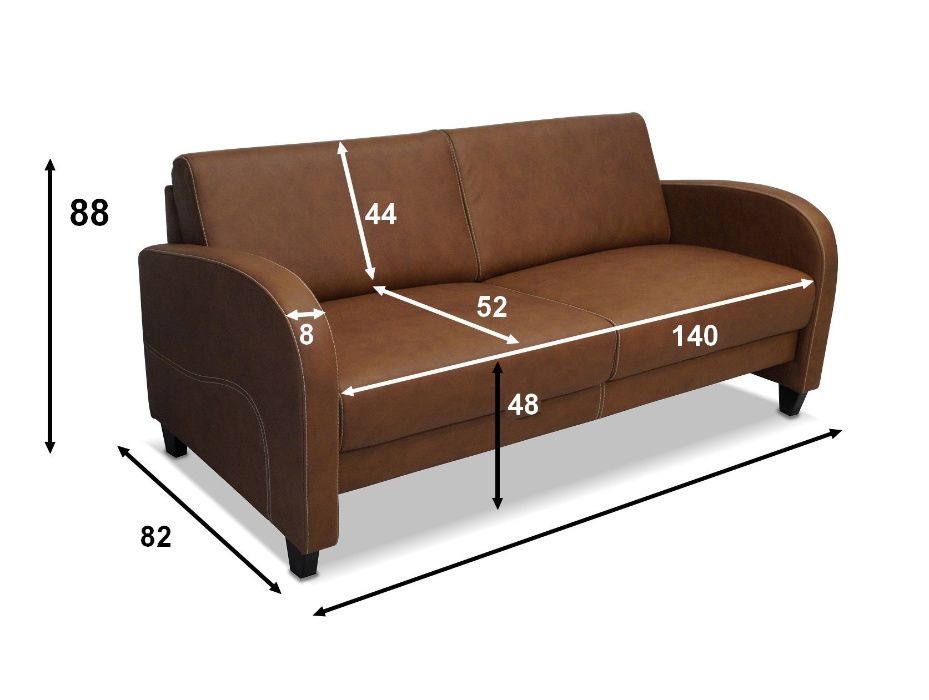 Sofa 2,5os 166cm SKÓRA naturalna, kanapa ze skóry, skórzana PRODUCENT!