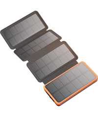 Hiluckey Carregador solar 25000 mAh powerbank 4 painéis solares NOVO