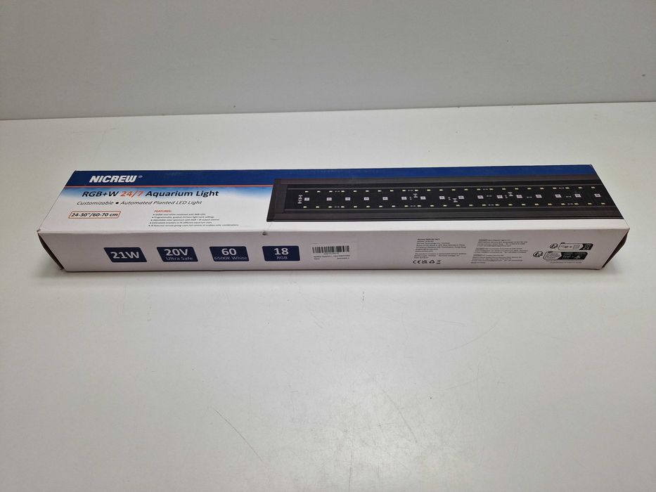 Nicrew RGB+W 24/7 Światło Akwariowe z pilotem i funkcją timera 60-70cm