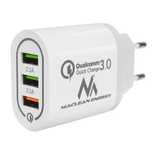 Szybka ładowarka sieciowa 3xUSB Quick Charge 3.0 Maclean MCE479 W