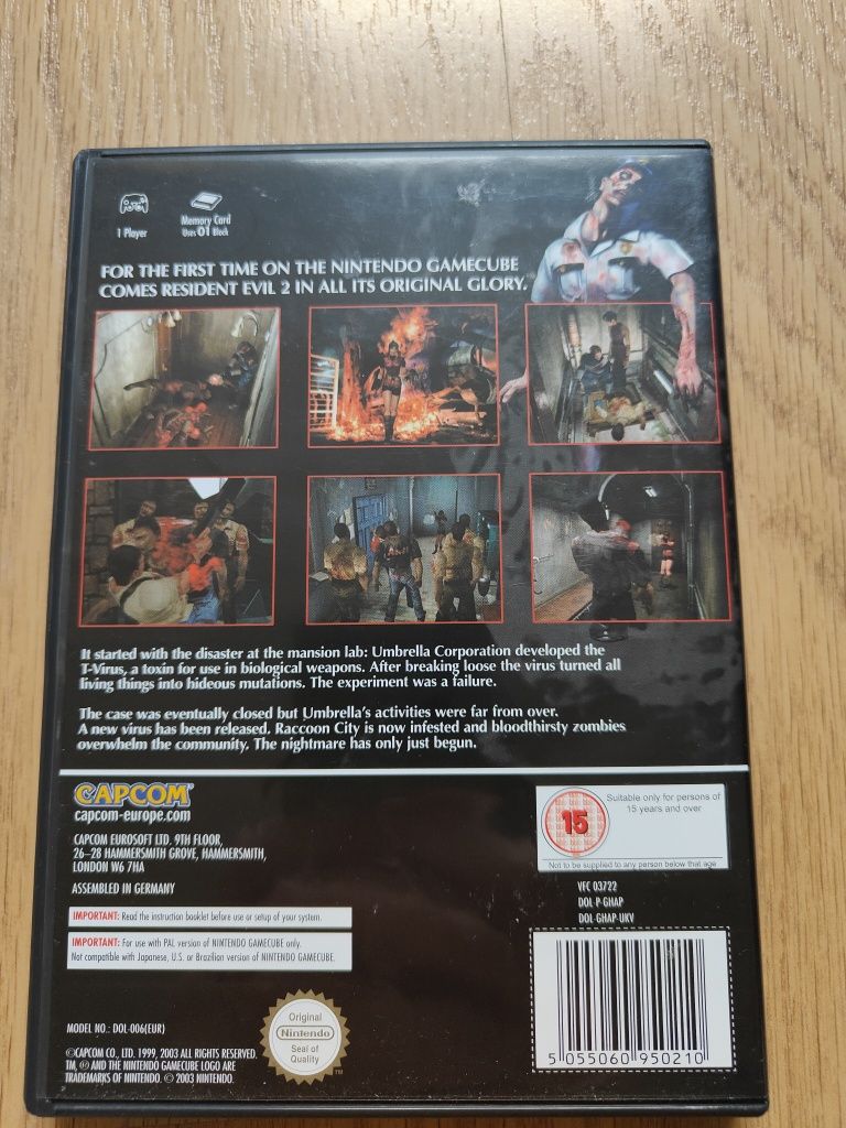 Resident Evil 2 gra Nintendo Gamecube komplet Anglik PAL z instrukcją