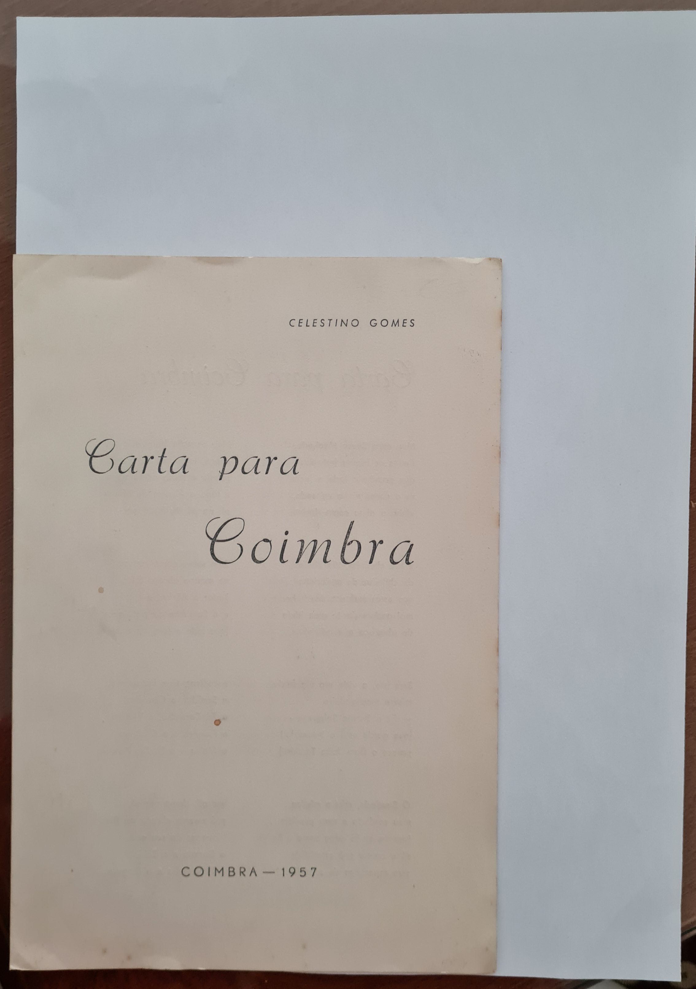 Celestino Gomes em Coimbra 1957