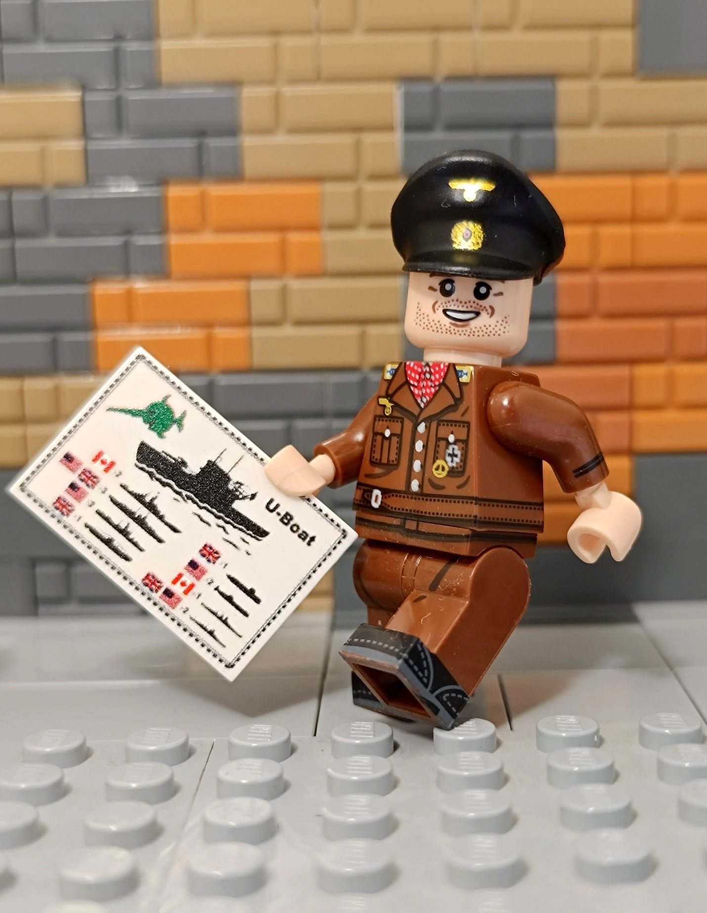 Minifigurka WW2 Niemiecki Oficer dowódca Uboot łodzi podwodnej klocki