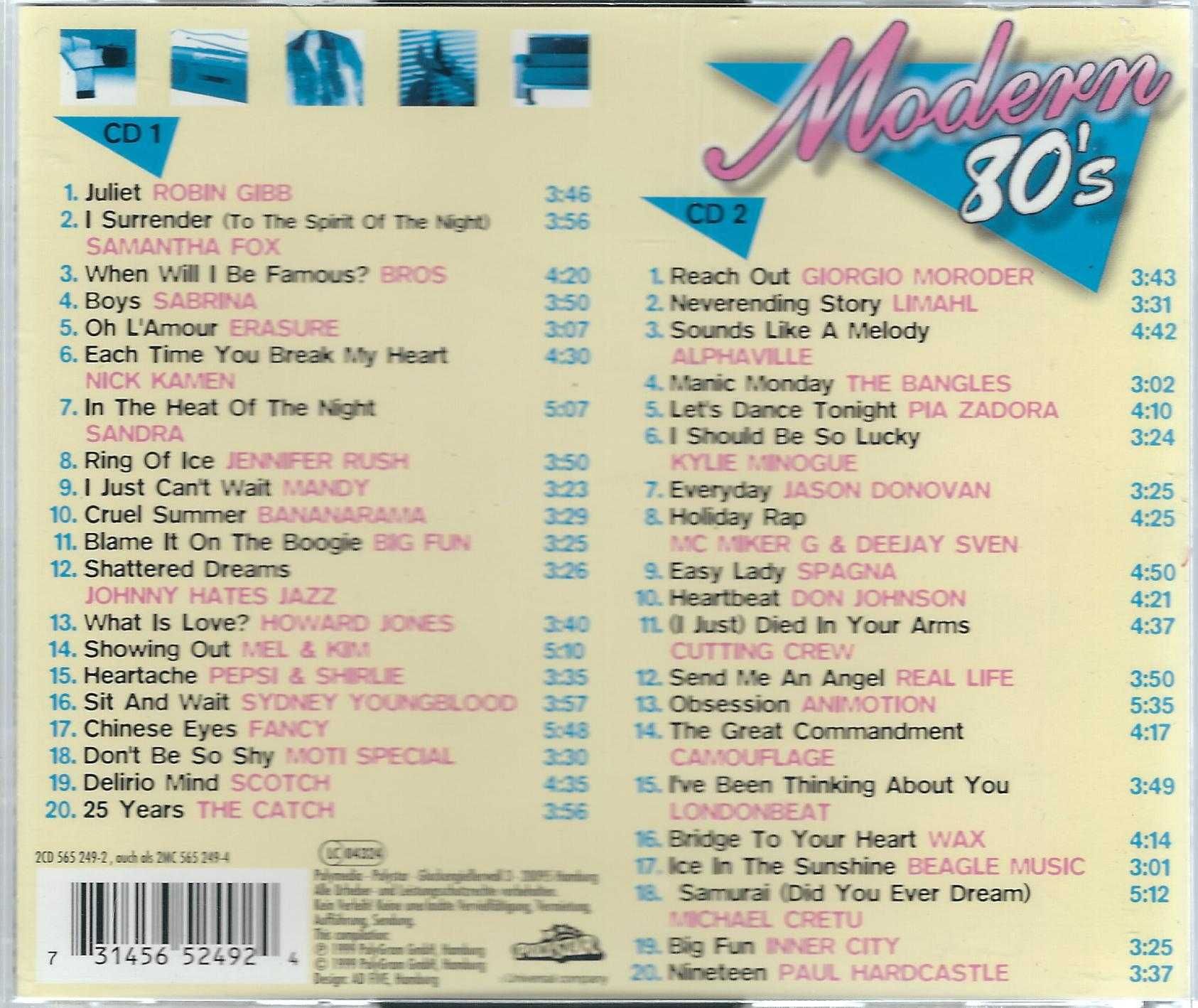 Zestaw 4 CD (podwójne) Modern 80's - The Best Of Discopop Vol. 1-4