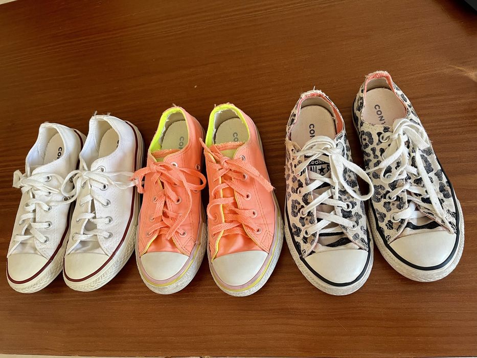 Sapatilha Menina CONVERSE - 3 tênis número 27
