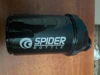 Шейкер Spider Bottle 2Go 500 мл + 2 відсіки (по 100 мл) Чорний