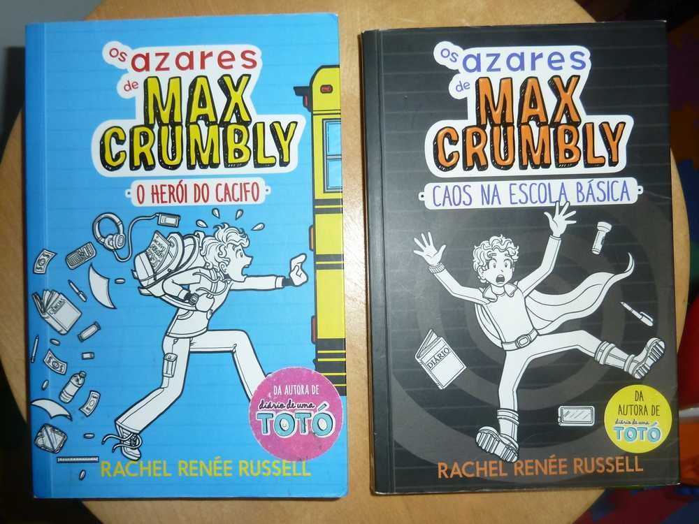 Os azares de Max Crumbly de Rachel Renée Russell, n.º1 e 2