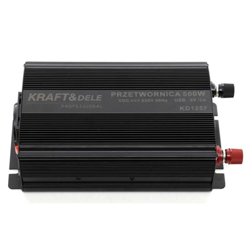 KRAFT&DELE Przetwornica Napięcia Czysta Sinusoida 12v 230v 600w KD1257