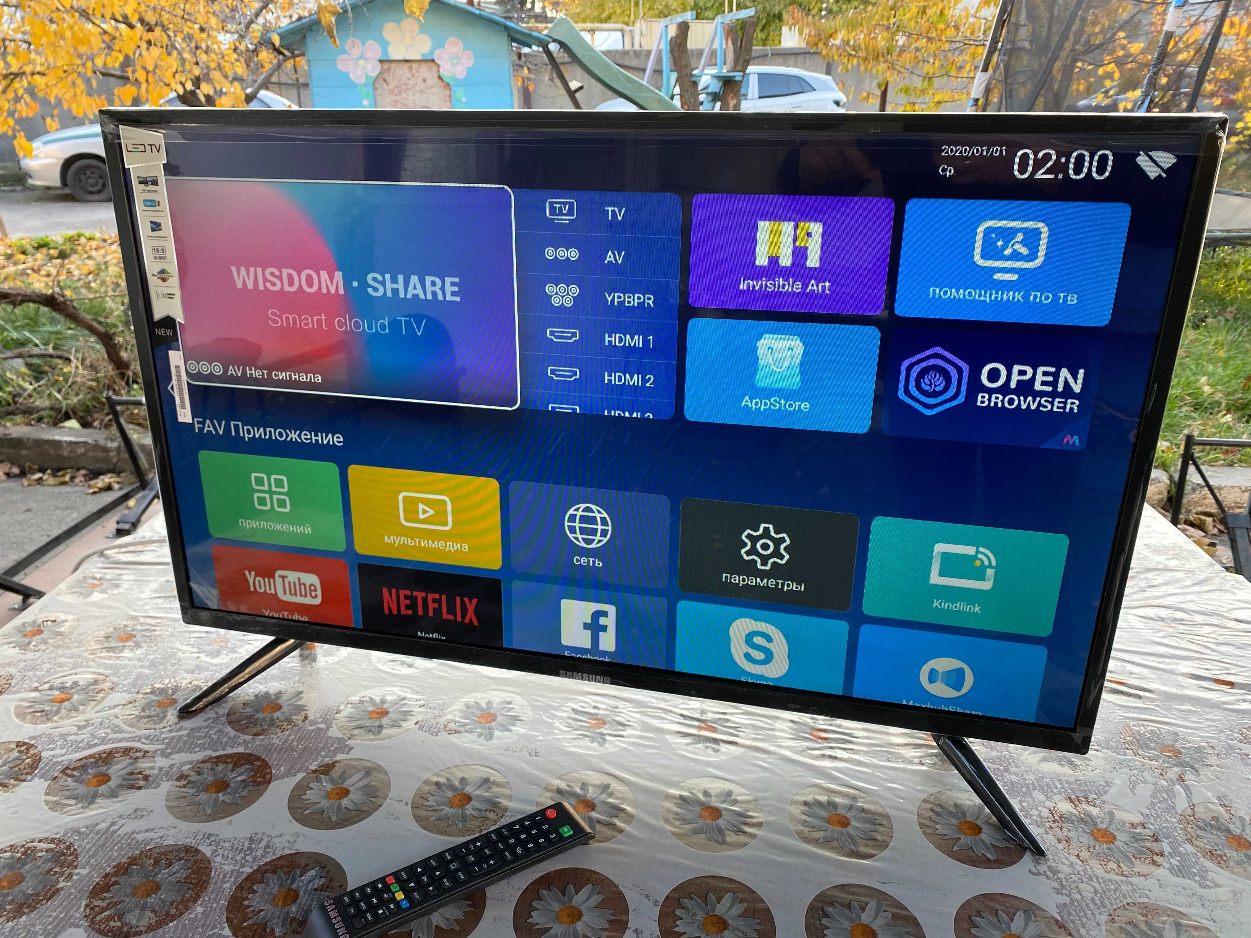 Голосовые телевизоры Samsung 4K 45' SmartTV Т2 Самсунг смарт КОРЕЯ