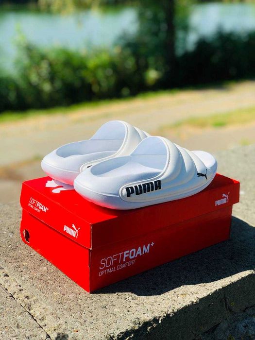 Тапочки Puma / Шлепанцы Пума для дома, улицы, сауна, бассейн, двор