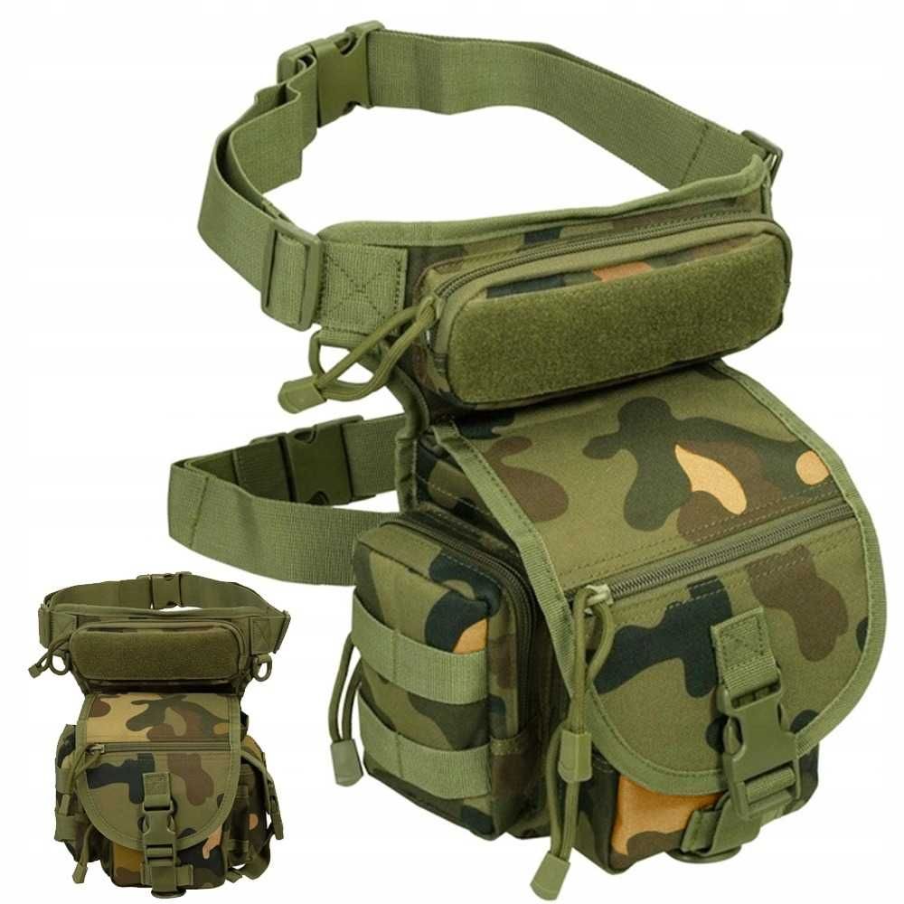 Torba saszetka biodrowa na nogę wojskowa taktyczna militarna nerka