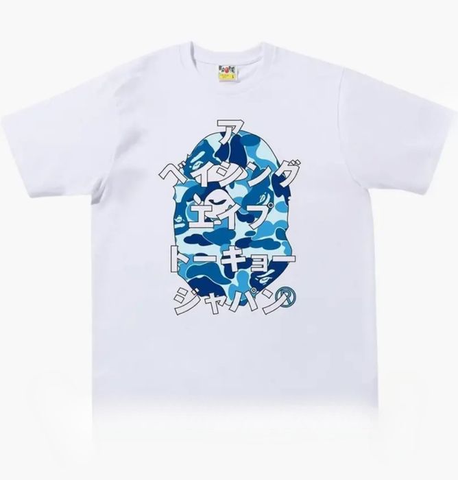 Футболки BAPE A Bathing APE Logo унисекс Бейп Бэйп черная белая