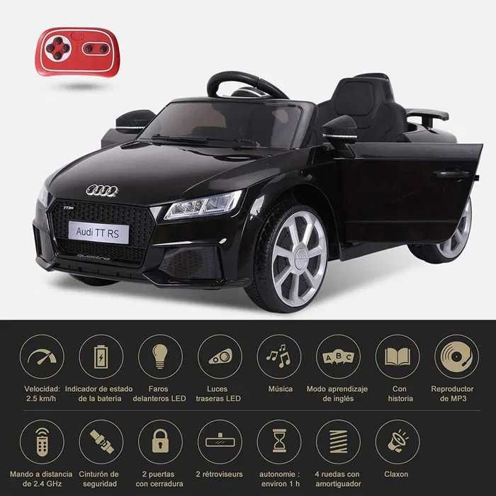 Carro elétrico Audi TT com certificado para crianças brinquedo NOVO