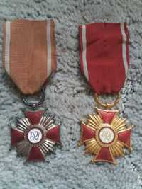 Krzyż Zasługi PRL - złoty i srebrny