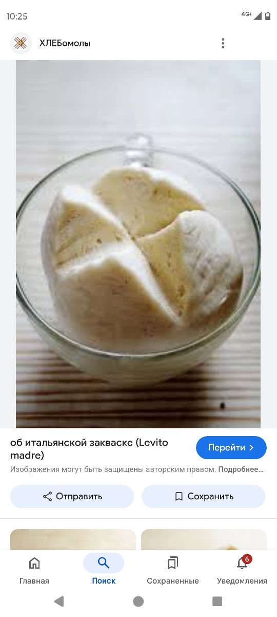 Закваска для хлеба Левито Мадре .