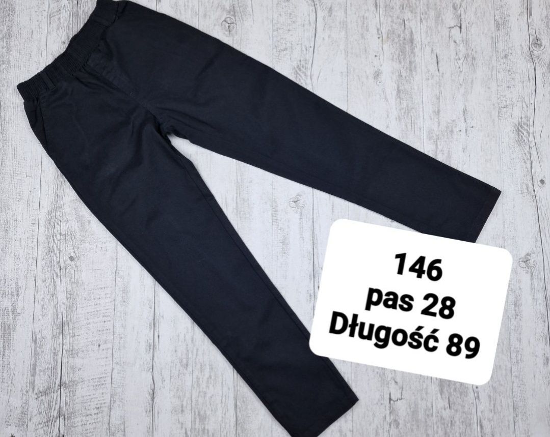 Spodnie bawełniane chłopięce eleganckie wizytowe 86-164