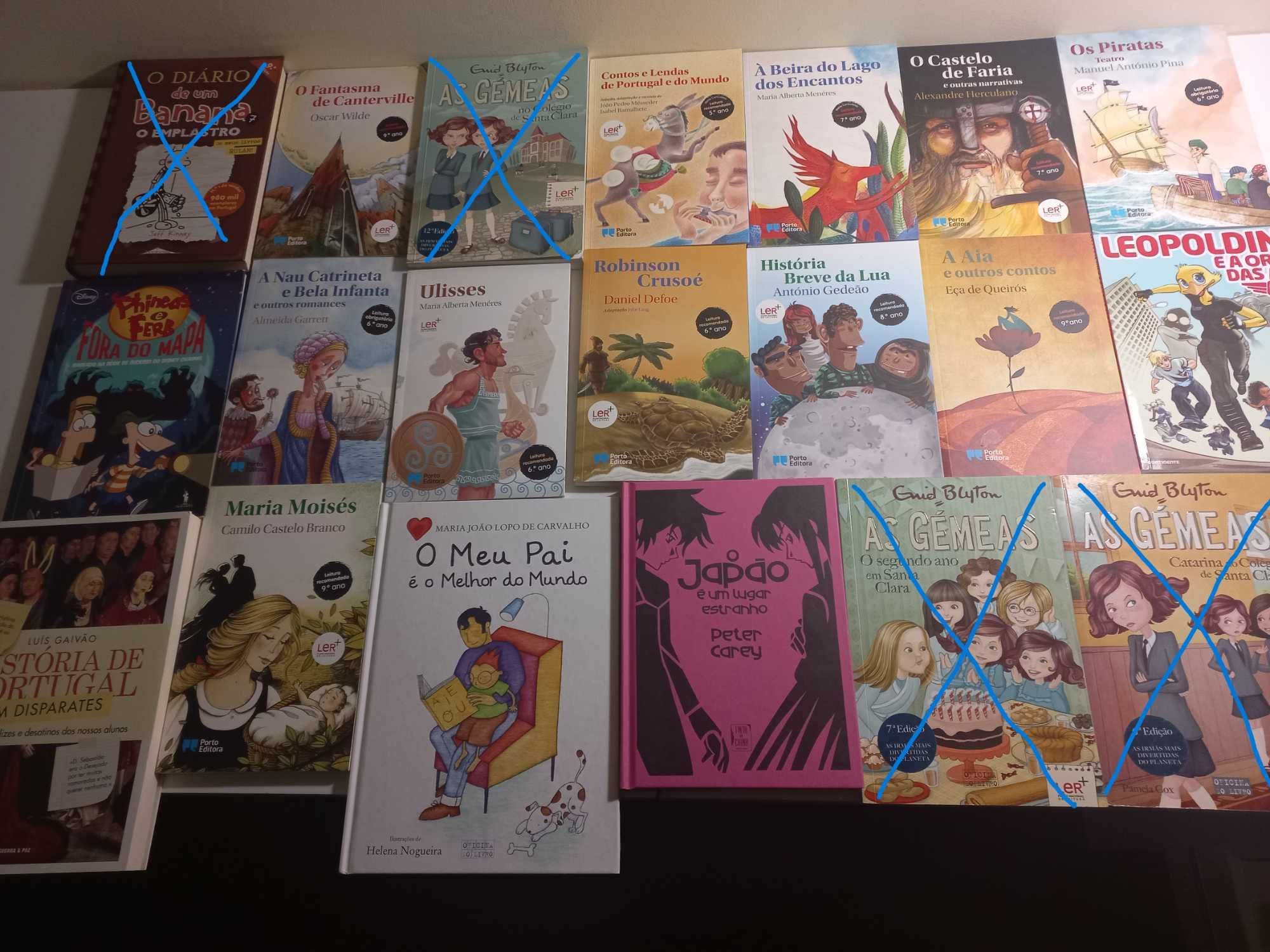 Várias coleções de livros infantis