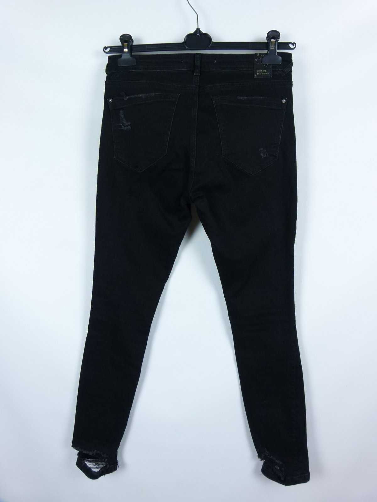 Zara spodnie jeans skinny slim dziury / 40