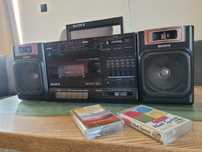 Retro 80' 90' Wieża Bombox Mini Radio FM Kasetowe PHILIPS CFS-1250L