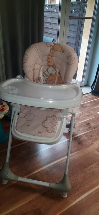 Krzesełko do karmienia dziecka SMIKI, żyrafka beżowe