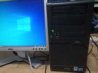 Komputer Fujitsu Esprimo + monitor Dell + system glosnikow Logitech