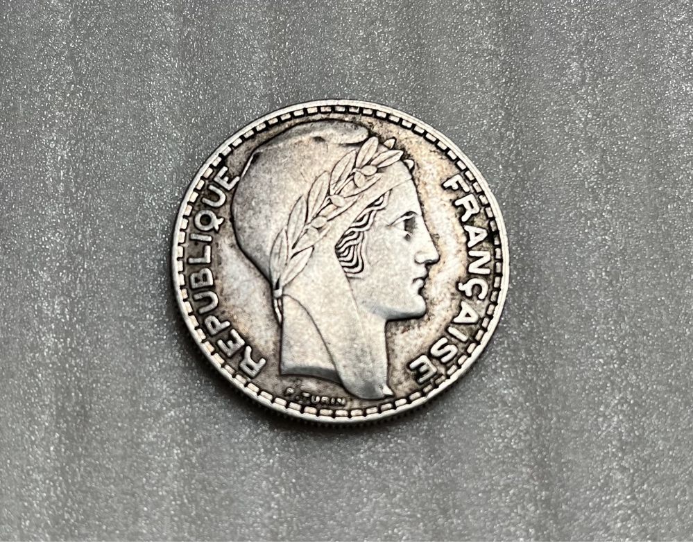 Srebrna moneta 20 franków 1933 Francja