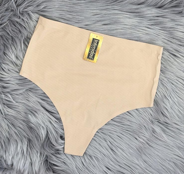 m 38 stringi majtki laserowo cięte wysoki stan intimidao prążek