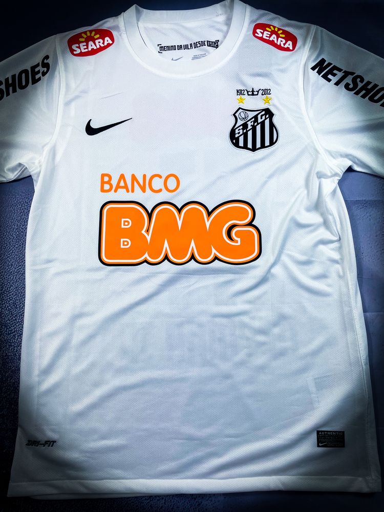 Nowa Biała T-shirt Piłkarska Jersey Neymar Santos «Nike» Y2K / S