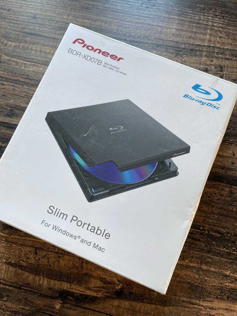 Pioneer BDR-XD07TB 6X Slim Портативний USB 3.0 BD/DVD/CD