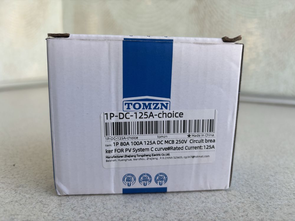 Автомат постійного струму 125 А / DC 250V 1P TOMZN