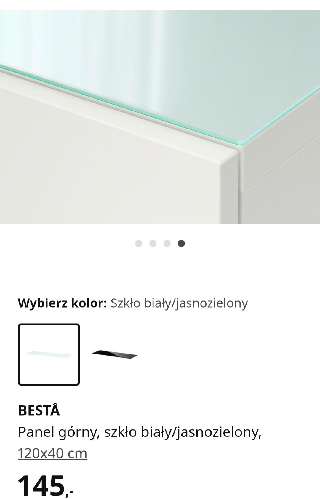 Blat szklany besta ikea