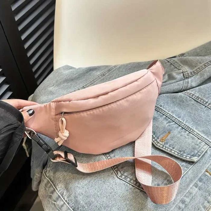 Сумка на пояс, на плече, бананка. рожева. нова