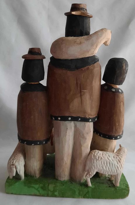 GÓRALE PASTERZE Rzeźba ludowa Cepelia Spółdzielnia Kanon Rzeźba Drewno