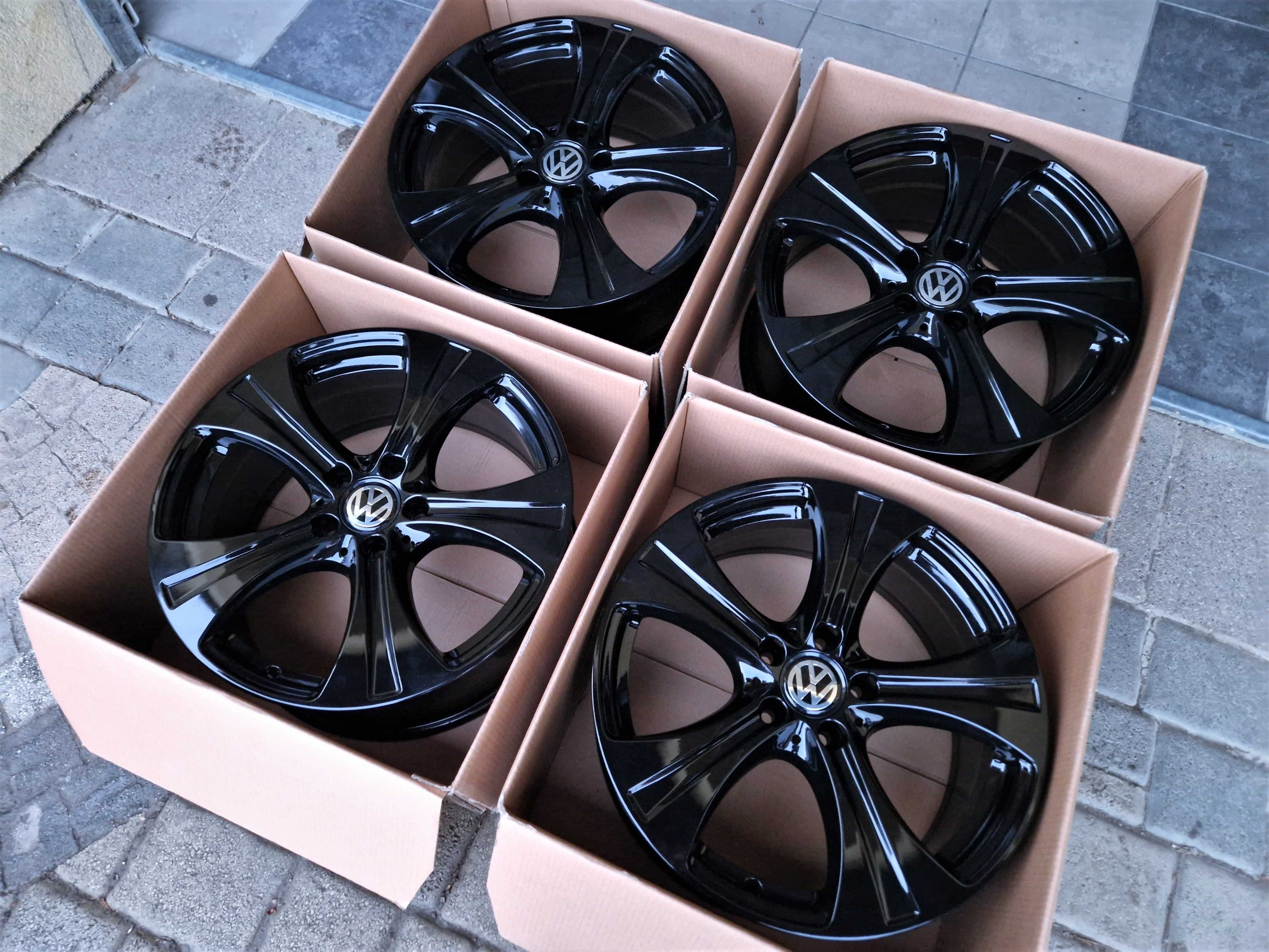 Alufelgi 18 5x112 VW Passat Tiguan Sirocco Arteon Czarne 632#