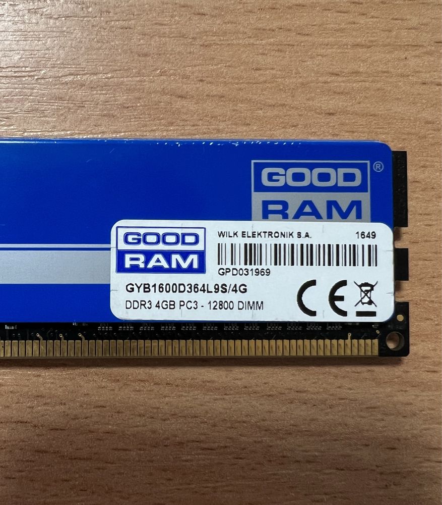Оперативна памʼять Goodram Play DDR3 1600 MHz 4GB